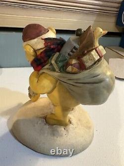 Disney Winnie the Pooh as Santa figurine, about 7 inches