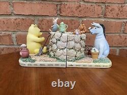 Disney Winnie the Pooh with Eeyore Figurine Bookends Statue Set Extremely Rare