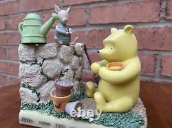Disney Winnie the Pooh with Eeyore Figurine Bookends Statue Set Extremely Rare
