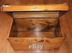 Disney Winnie the Pooh wooden curved top Toy Chest box vintage pine wood