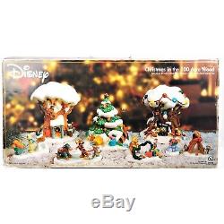 Disney'christmas In The 100 Acre Wood' 8 Piece Lighted Village Winnie The Pooh