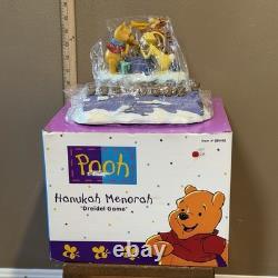 Disney's Winnie the Pooh Music Box Hanukkah Kid's Menorah Charming Rare! IN BOX
