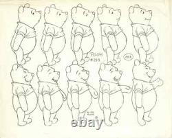 DisneyWinnie the Pooh-Original Stat Model Sheet-Winnie the Pooh + Tigger 2-1974