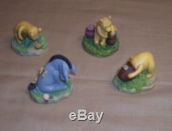 EUC Disney Lenox Winnie the Pooh 18 piece Thimble Collection withMirror Shelf
