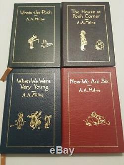Easton Press A. A. Milne Leather Book Set Winnie The Pooh 1985 Collectors Vintage