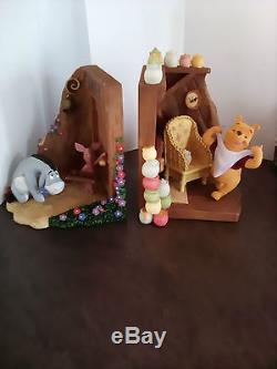 Extremely Rare! Walt Disney Winnie the Pooh Ready for Diner Bookends Statue Set