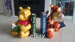 Extremely Rare! Walt Disney Winnie the Pooh with Tigger Bookends Fig Statue Set