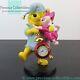 Extremely Rare! Winnie The Pooh With Piglet Statue And Clock. Walt Disney