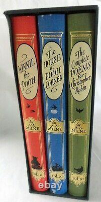 FOLIO SOCIETY The Complete WINNIE the POOH 3 Vol Set Ilustrated Slip Case
