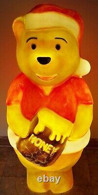 FREE Shipping 43 Union Winnie the Pooh Christmas Figure Plastic Blow Mold