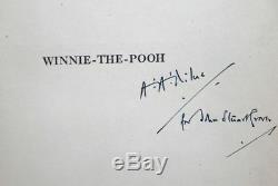 Four, Winnie the Pooh Books, Signed by A. A. Milne, with Original Dust Jackets