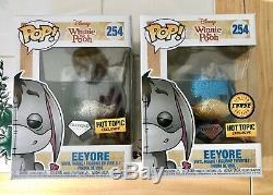 Funko Pop Disney Set 2 Winnie The Pooh Eeyore Diamond Chase & Regular Hot Topic
