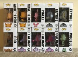 Funko Pop Disney Winnie the Pooh Set of 8 Exclusives and Chase in Protectors