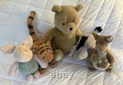 GUND Classic Pooh Stuffed Plush Set 5 Lot Kanga Tigger Eeyore Piglet 10 12 16