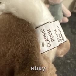 GUND Classic Pooh Stuffed Plush Set Lot Kanga Rabbit Owl Tigger Eeyore RARE VHTF