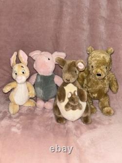 GUND Classic Pooh Stuffed Plush Set Lot Kanga Rabbit Pooh Tigger