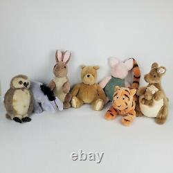 GUND Disney Classic Pooh Stuffed Plush Set Lot of 7 Kanga Owl Tigger Eeyore RARE
