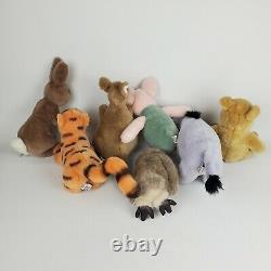 GUND Disney Classic Pooh Stuffed Plush Set Lot of 7 Kanga Owl Tigger Eeyore RARE