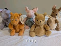 GUND UK Classic Pooh Stuffed Plush Set Lot of 5 Kanga Tigger Eeyore Pooh Piglet
