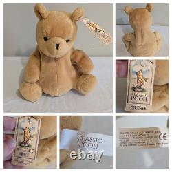 GUND UK Classic Pooh Stuffed Plush Set Lot of 5 Kanga Tigger Eeyore Pooh Piglet