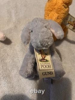 GUND Winnie the Pooh Mini Stuffed Animals Set Pooh, Piglet, Eeyore, Tigger