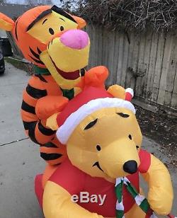 Gemmy Disney Winnie The Pooh, Eeyore & Tigger Sled Airblown Inflatable 8 Feet