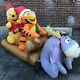 Gemmy Disney Winnie The Pooh Tigger Eeyore Log Sleigh Sled 8 Airblown Inflatable