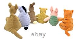 Gund Classic Pooh Stuffed Beanie Plush Mini Set Lot Kanga Rabbit Piglet Eeyore