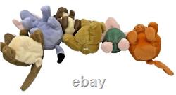 Gund Classic Pooh Stuffed Beanie Plush Mini Set Lot Kanga Rabbit Piglet Eeyore