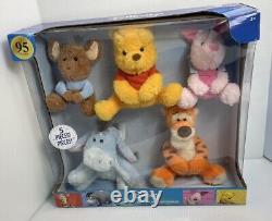 HTF Disney Winnie the Pooh 95th Anniversary Deluxe Collector Set 5-Piece Plush