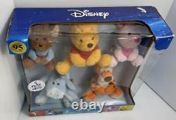 HTF Disney Winnie the Pooh 95th Anniversary Deluxe Collector Set 5-Piece Plush