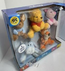 HTF Disney Winnie the Pooh 95th Anniversary Deluxe Collector Set 5-Piece Plush