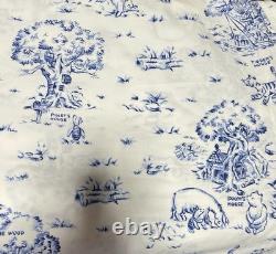 HTF Disney Winnie the Pooh Blue Toile Full Size Sheet Set with Pillowcases READ