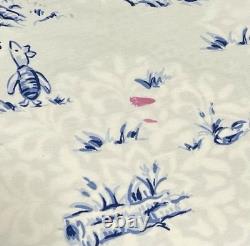 HTF Disney Winnie the Pooh Blue Toile Full Size Sheet Set with Pillowcases READ