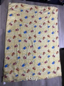 HTF VTG Winnie the Pooh Disney Blue Full bed comforter Sleepy Nightime Moon Star