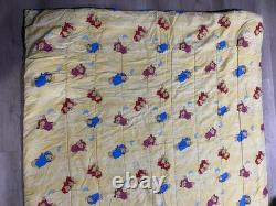 HTF VTG Winnie the Pooh Disney Blue Full bed comforter Sleepy Nightime Moon Star