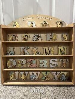 HTF Vintage Disney Classic Winnie the Pooh Ceramic Alphabet Letters ABCs Retired