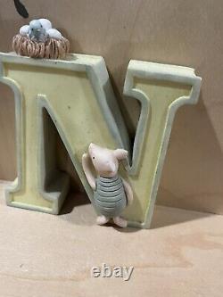 HTF Vintage Disney Classic Winnie the Pooh Ceramic Alphabet Letters ABCs Retired