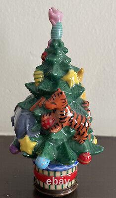 Halcyon Days Enamel Trinket Box Disney Winnie The Pooh Christmas Tree