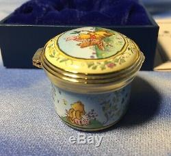 Halcyon Days Winnie the Pooh A Perfect Place to Rest a While Enamel Box EUC