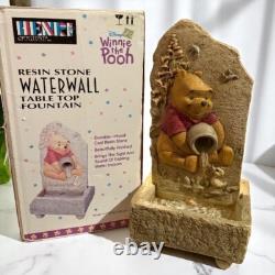 Henri Studio Disney Winnie the Pooh Resin Stone Waterfall Tabletop Fountain