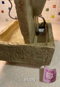 Henri Studio Disney Winnie the Pooh Resin Stone Waterfall Tabletop Fountain