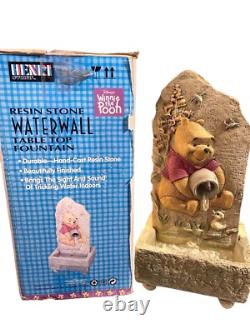 Henri Studio Disney Winnie the Pooh Resin Stone Waterfall Tabletop Fountain