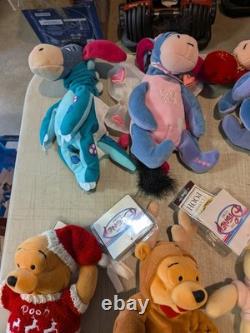 Huge Lot Of 31 Disney Store Bean Bag Plush Winnie The Pooh Tigger Eeyore Piglet