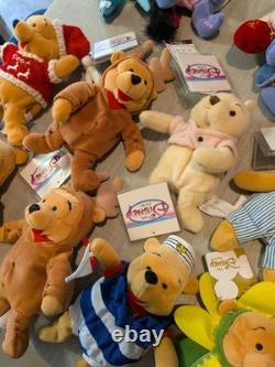 Huge Lot Of 31 Disney Store Bean Bag Plush Winnie The Pooh Tigger Eeyore Piglet