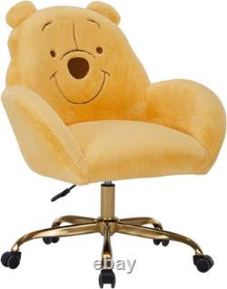 Impressions Vanity Winnie the Pooh Swivel Vanity Chair for Makeup Desk, Armless