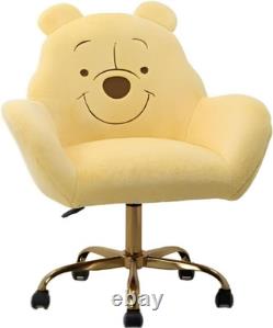 Impressions Vanity Winnie the Pooh Swivel Vanity Chair for Makeup Desk, Armless