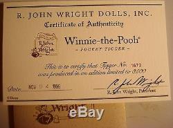 John R. Wright Pocket Tigger New in Box with COA Disney Winnie the Pooh Limited