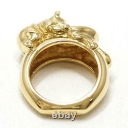 K. Uno Winnie the Pooh 18K Yellow gold Baby Ring Unknown size Free shipping Used