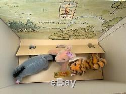 L. ED. 2002 Steiff Winnie the Pooh Miniature Set Eeyore, Piglet, and Tigger